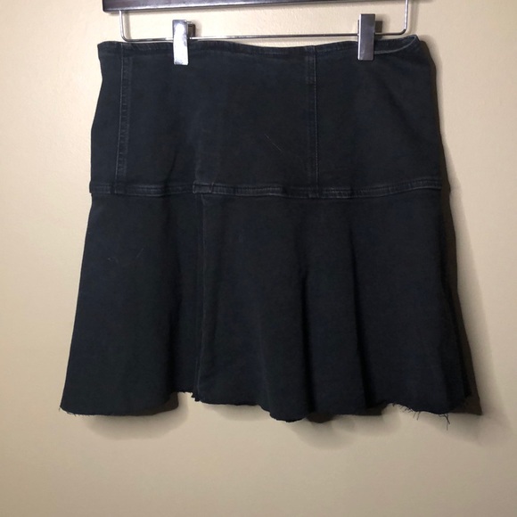 Free people black denim jean skirt - Picture 1 of 3